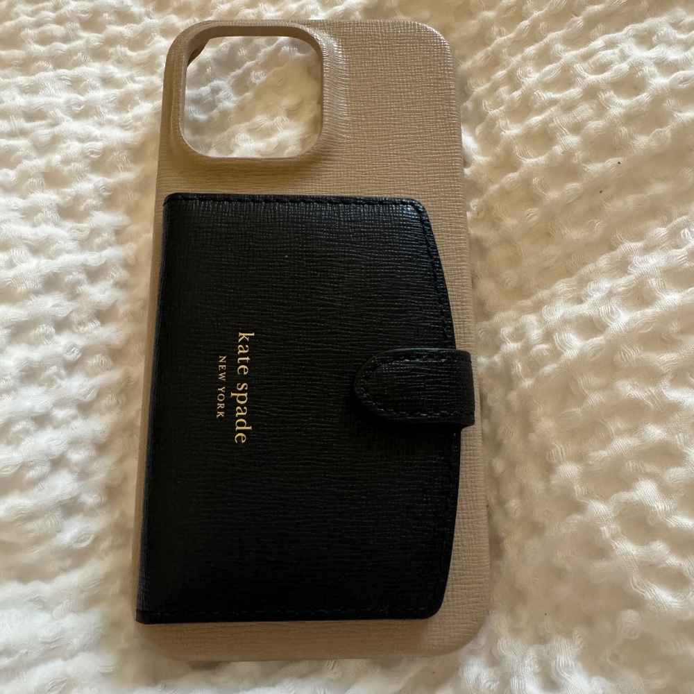 Kate Spade iPhone 14 Pro Max case with one pocket wallet
